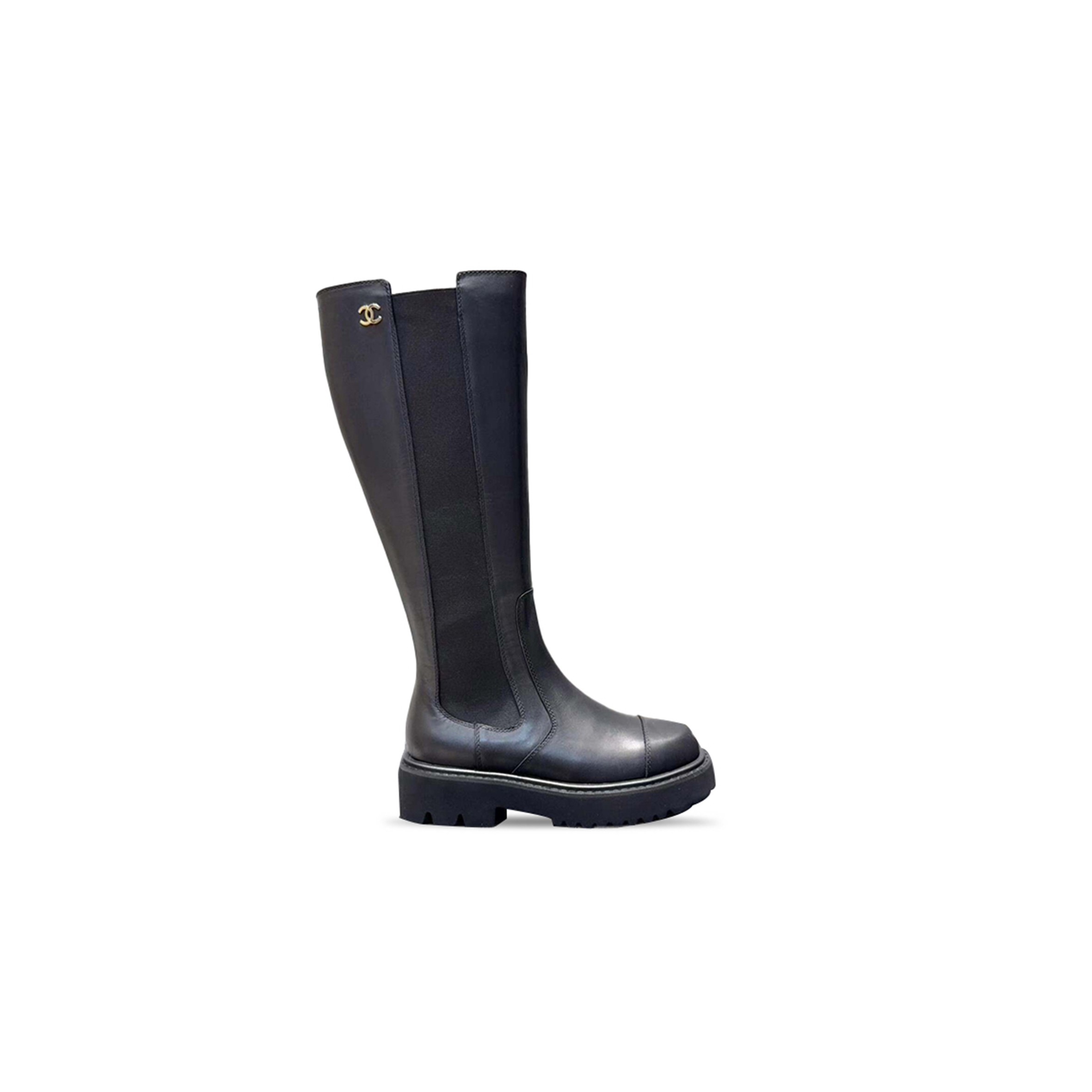 CHANEL WOMEN'S BOOTS ANKLE, KNEE-HIGH CHELSEA